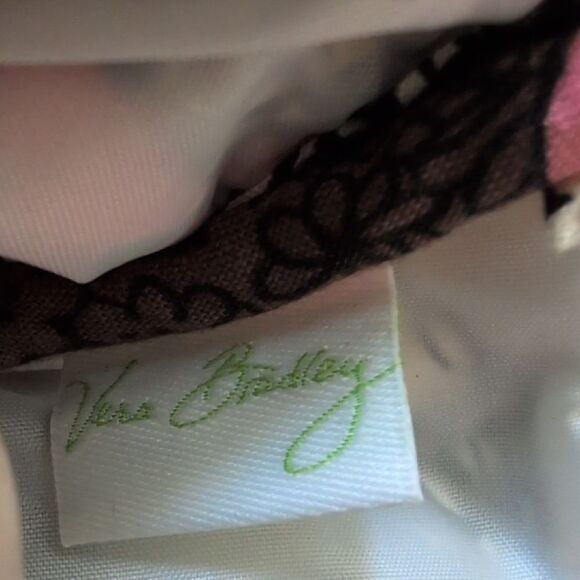 Vera Bradley Small Zipper Pouch Mocha Rouge Pattern Travel Case Bag - Picture 5 of 7